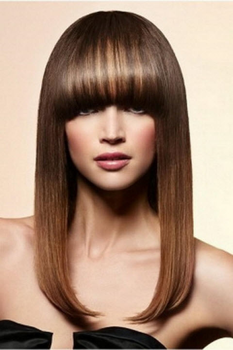 Frange pour cheveux mi-longs