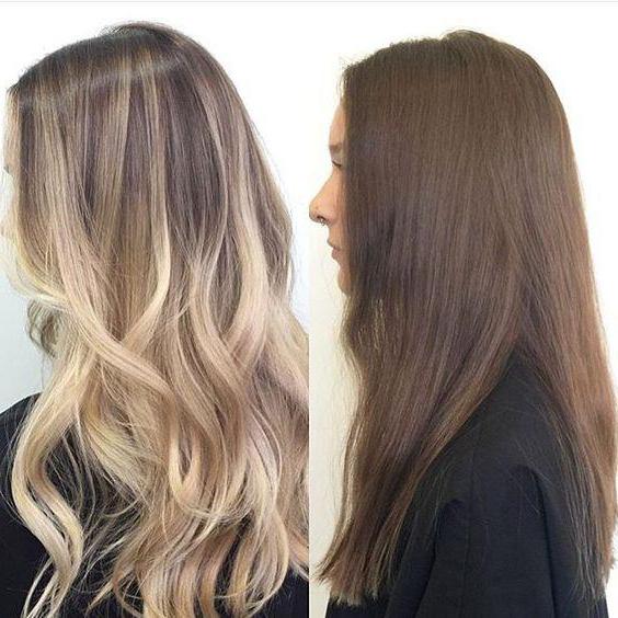 Coloration Balayage : photos avant et après