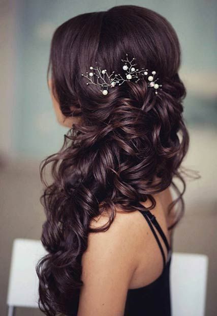 Coiffures de mariage pour cheveux dénoués