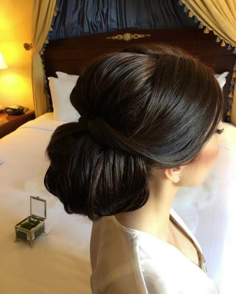 Coiffure de mariage - chignon volumineux