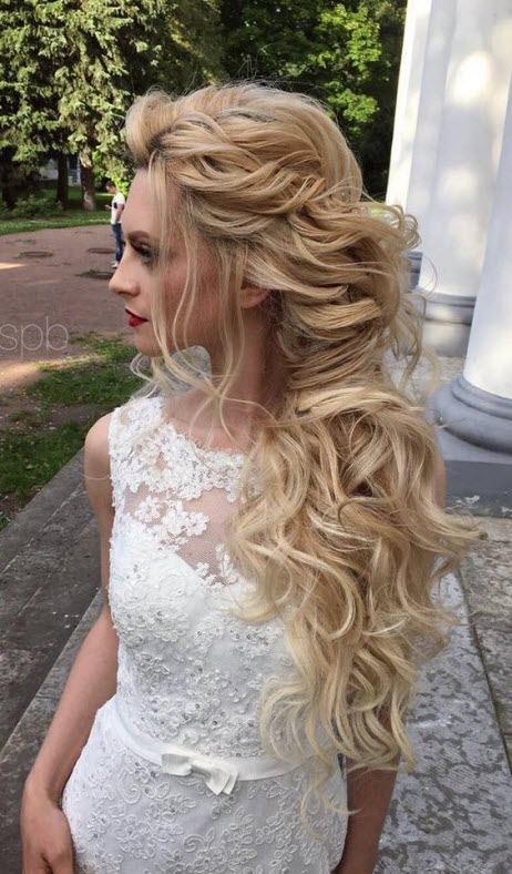 Coiffures de mariage pour cheveux dénoués