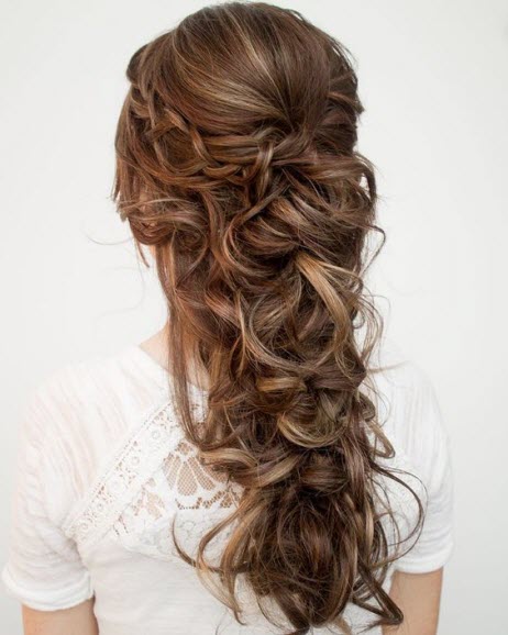 Coiffures de mariage : tressage pour cheveux longs