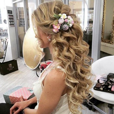 Coiffures de mariage pour cheveux dénoués