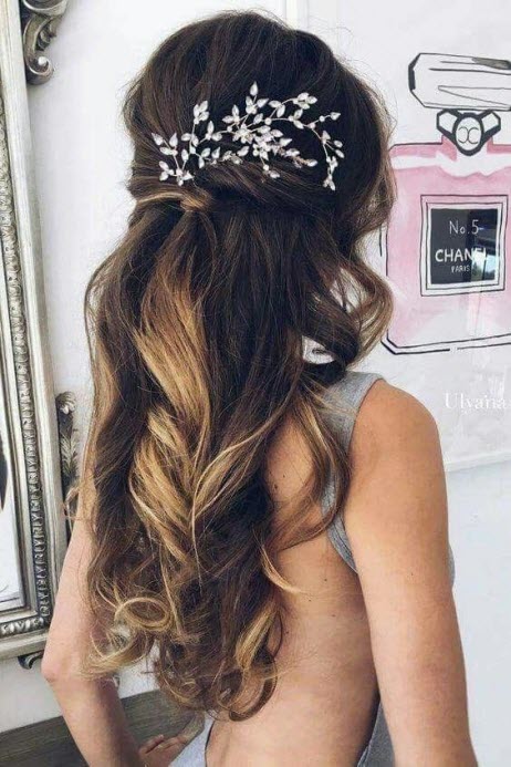 Coiffures de mariage pour cheveux dénoués