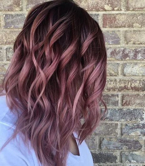 Photo de rose, coloration de cendres dans le style du balayage