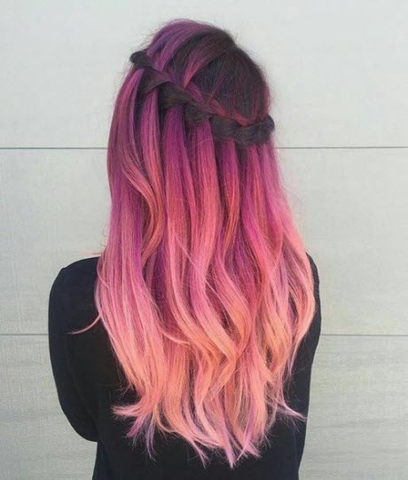 Photo de rose, coloration de cendres dans le style du balayage