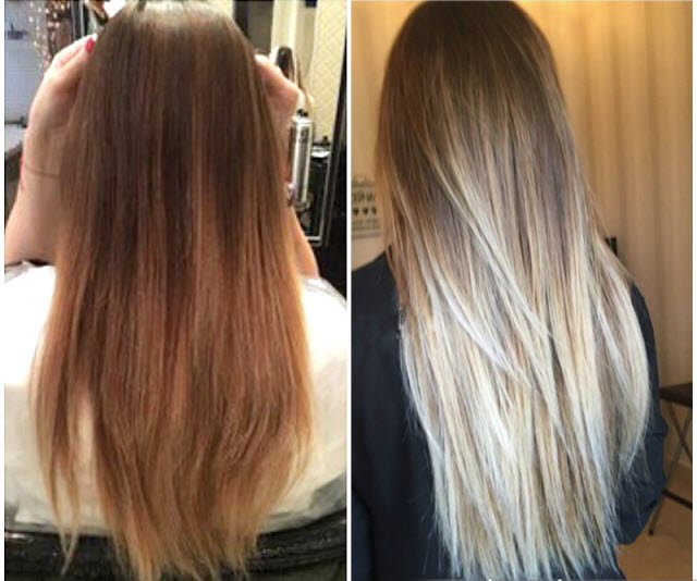 Coloration Balayage : photos avant et après