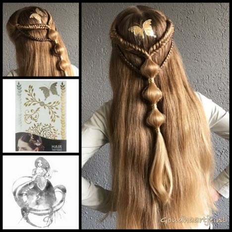 Beau tressage pour cheveux longs