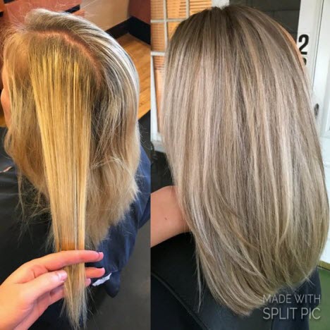 Bronzage des cheveux : photos avant et après