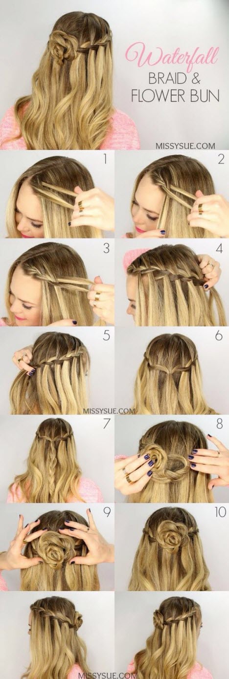 Coiffures pour cheveux longs: photos étape par étape