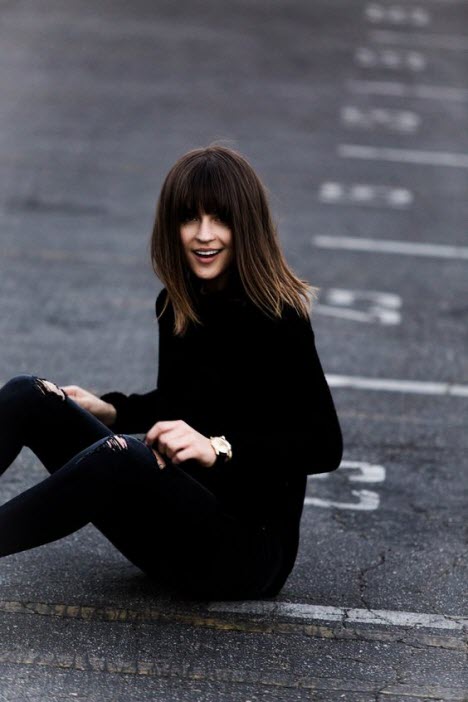 Photo de cheveux avec une frange